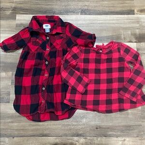 $1 - 3T Toddler Girls Buffalo Plaid shirts